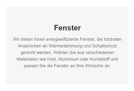 Fensterbau 